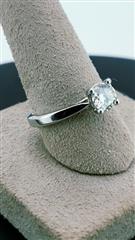 Lady's Platinum-Diamond Solitaire .70 CT. 999 Platinum 5.08g Size:5.5